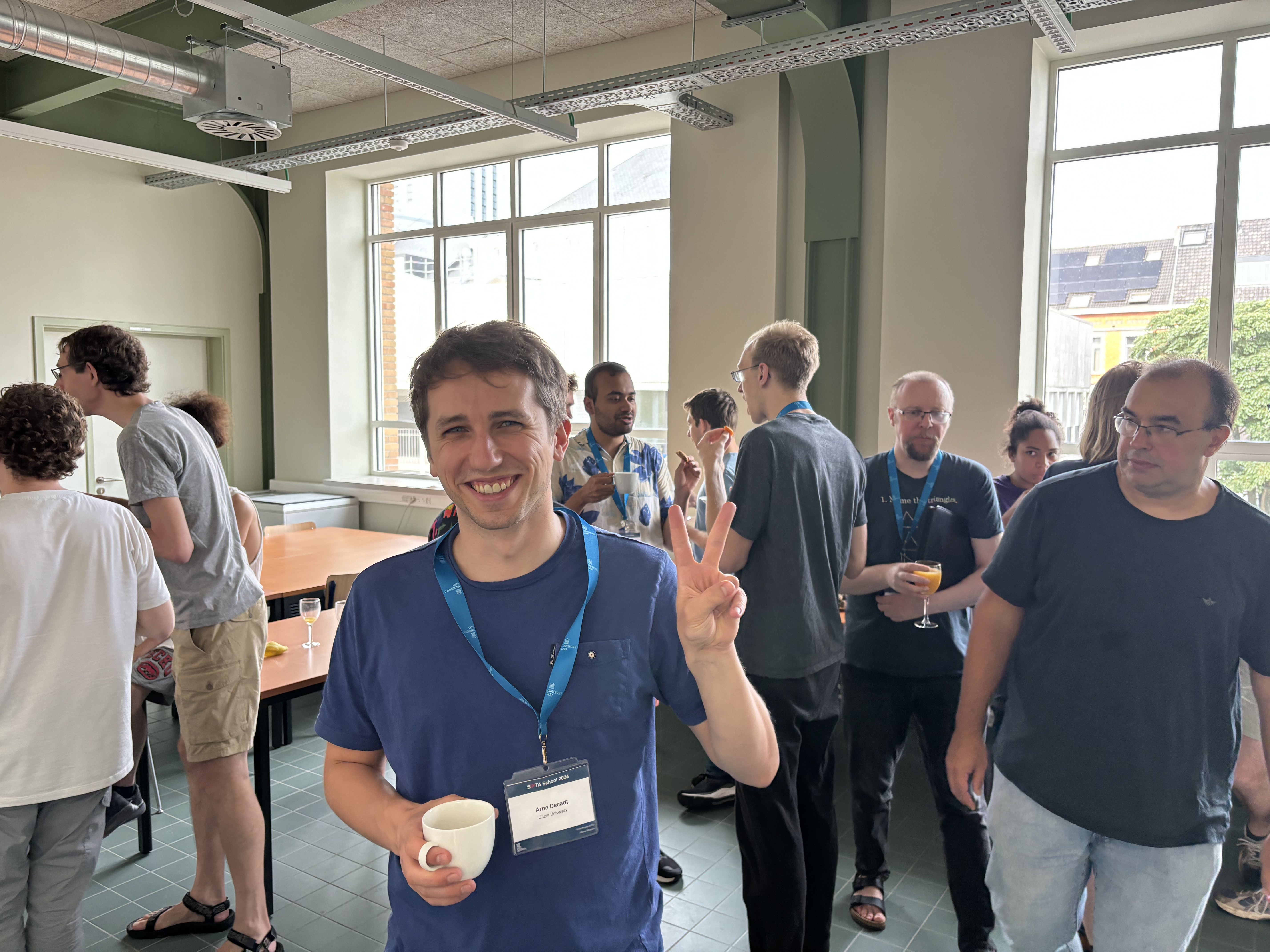 Arne Decadt during one of the well-deserved coffee breaks