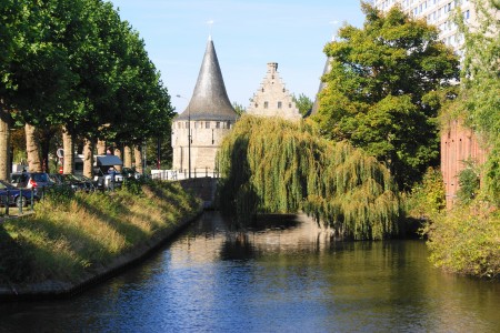 View along the canals of Ghent