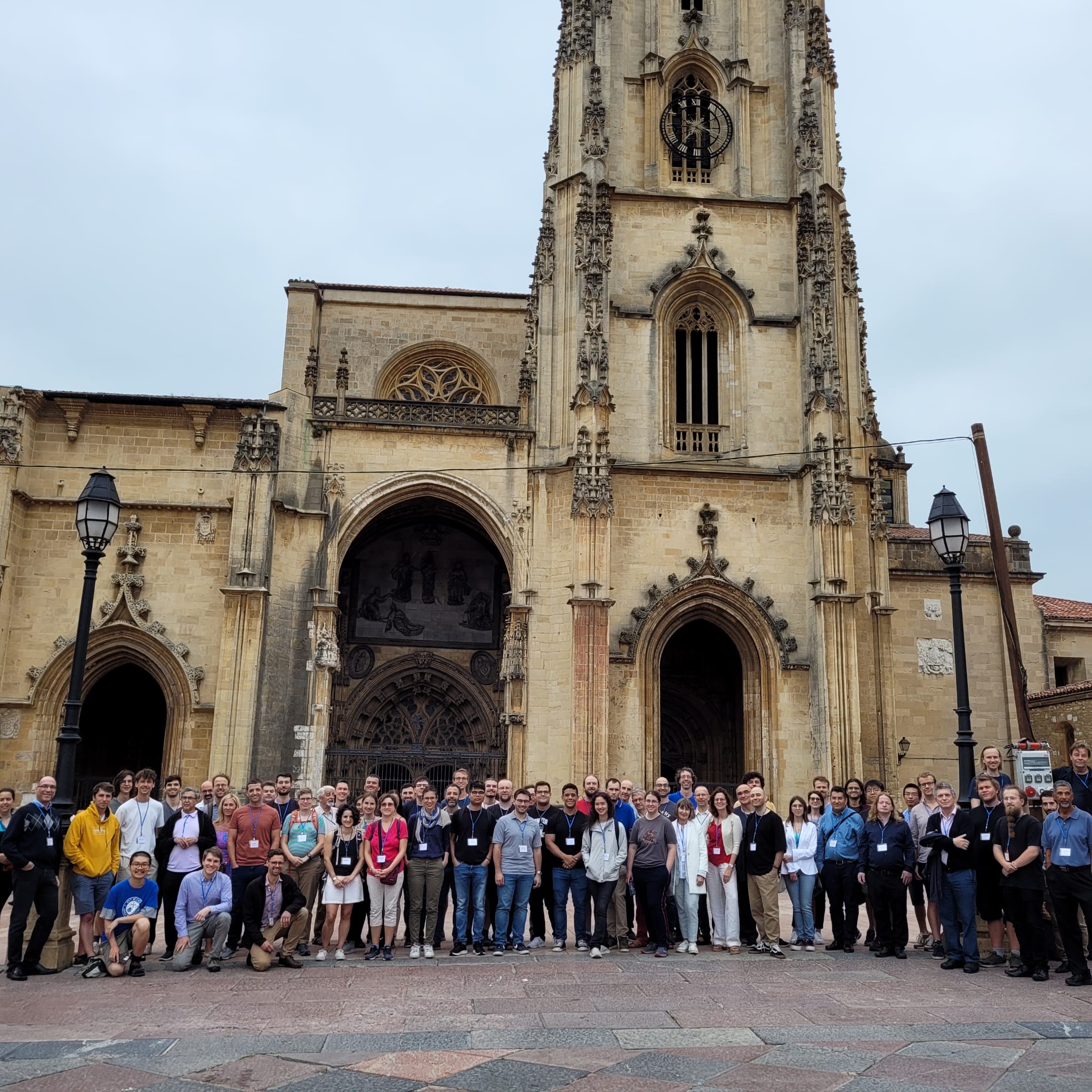 The ISIPTA 2023 participants in front of the cathedral of Oviedo during the guided tour.